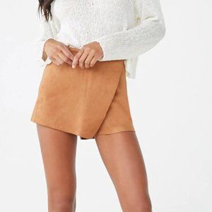 Faux Suede Skort